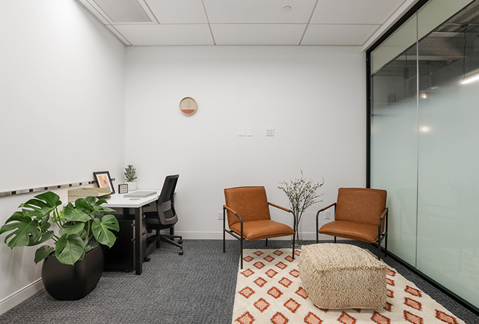 Secluded office room