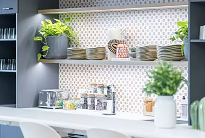 Hot drink/kitchen area