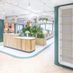 Open plan area with lots of plants