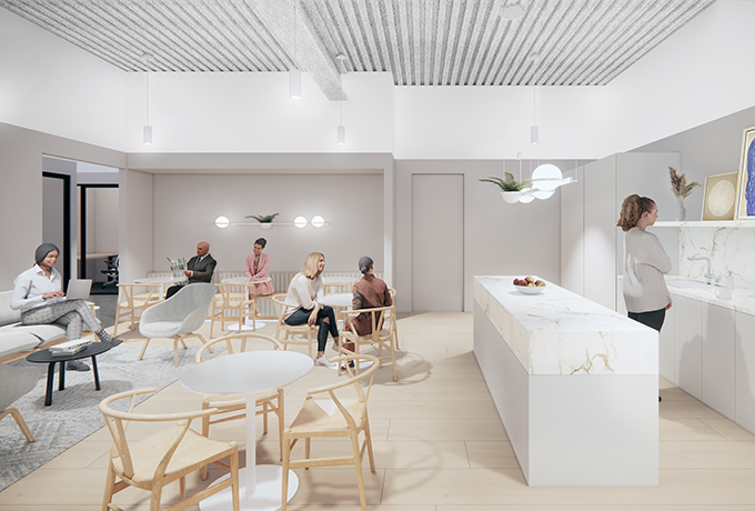 Reception and communal area