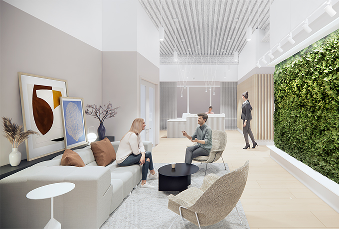 Reception and communal area