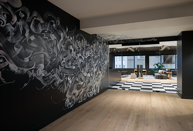 Corridor leading to communal area